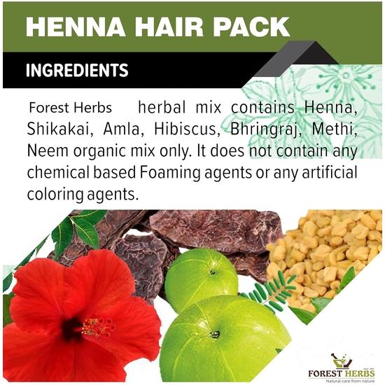 Die Waldkräuter Natürliche Pflege aus der Natur Henna-Pulver (200 Gramm) Angereichert mit wertvollen Kräutern für Haarwachstum, Farbe & Pflege