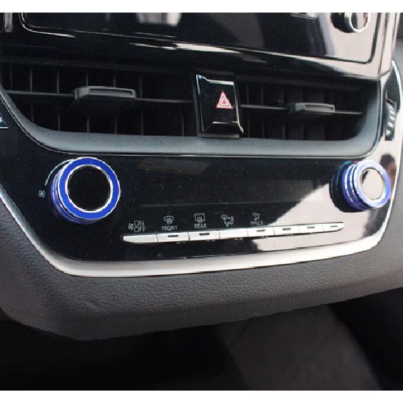 Blue Console Air Condition Adjust Knob Cover For Toyota Corolla Cross -2026