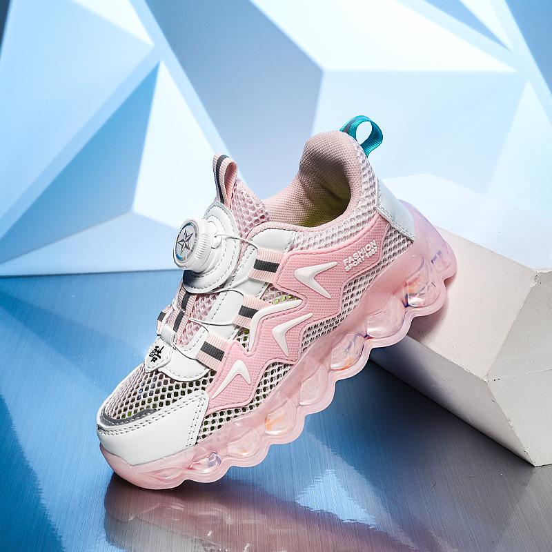 Children's Sports Shoes 2025 Mesh Breathable Middle and Large Children's Casual Shoes Elementary School Shoes Soft Bottom Running Shoes