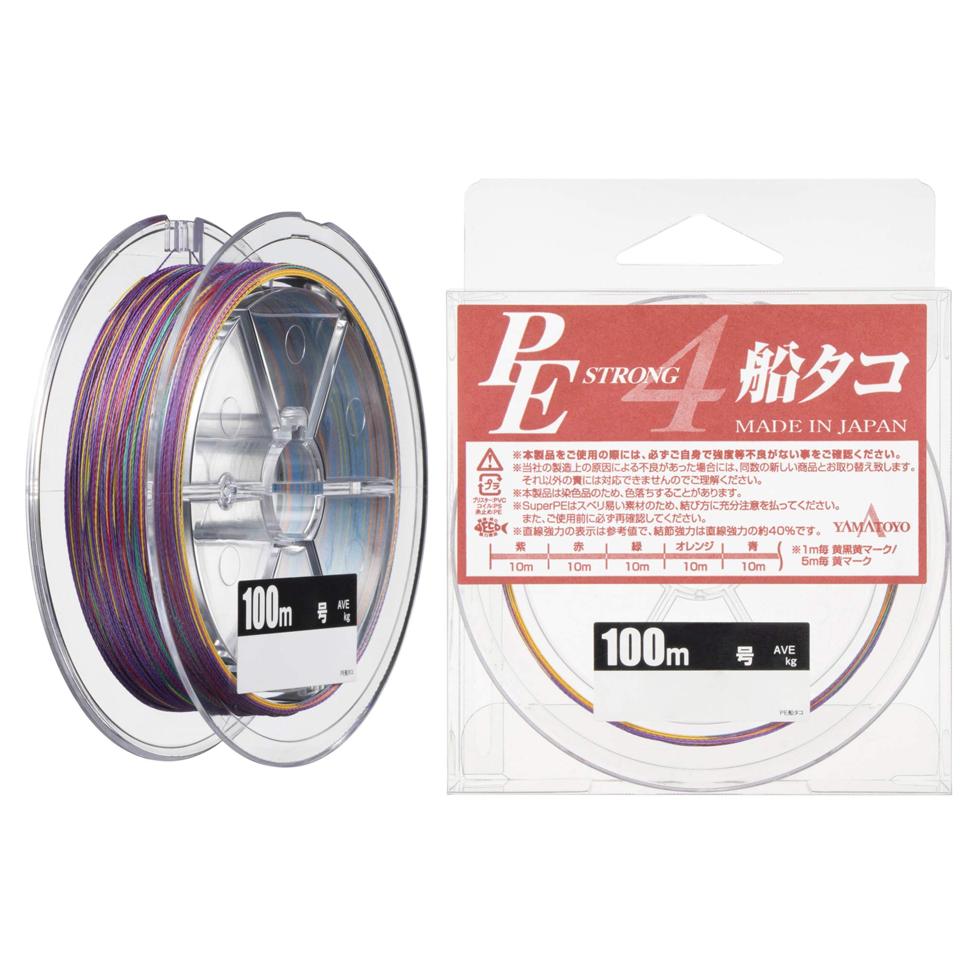 Yamatoyo Tegus PE Strong 4 Лодочная леска для ловли осьминога, 100 м, 2.
