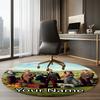 Custom Name All Creatures Great and Small Printed Round Rug Carpet Chair Rug Area Rug Entryway Doormats,for Office Chair Living Room Bedroom Kitchen R