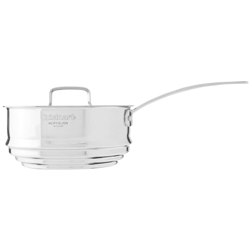 Cuisinart MCP116-20N MultiClad Pro Stainless Steel Skillet, 20cm, with Universal Steamer Cover
