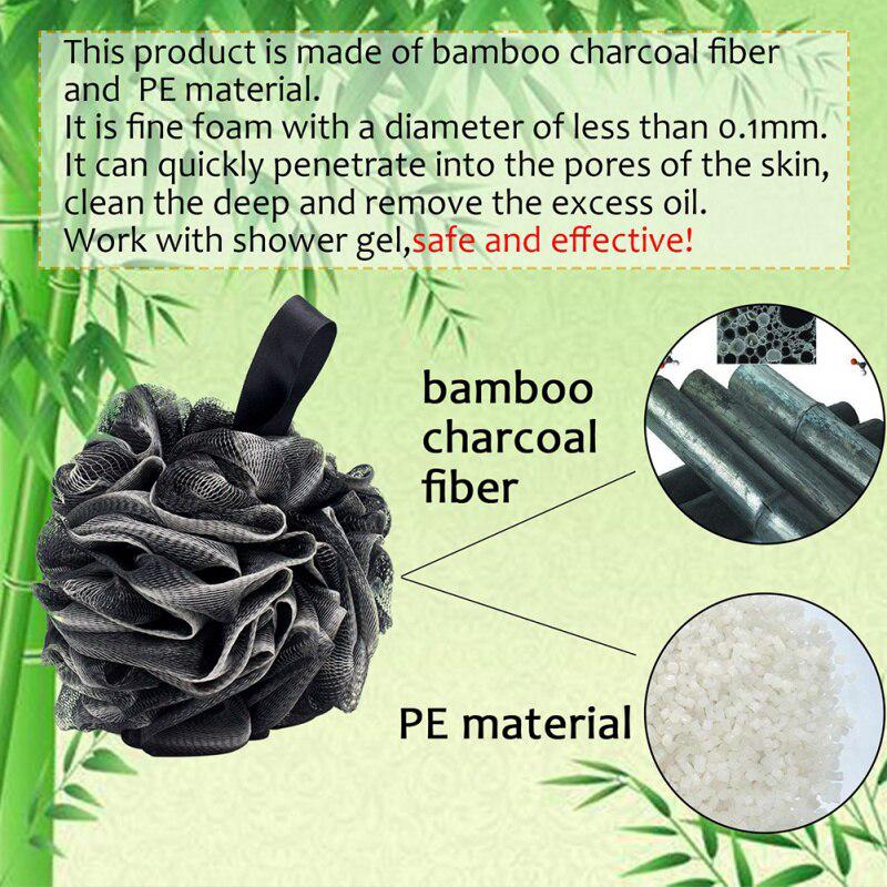 Bambuskohle Badekugel Bad Blumenbad Luffas Schwamm Dusche Pouf Körperwäscher Ball Mesh Pouf Badeschwamm