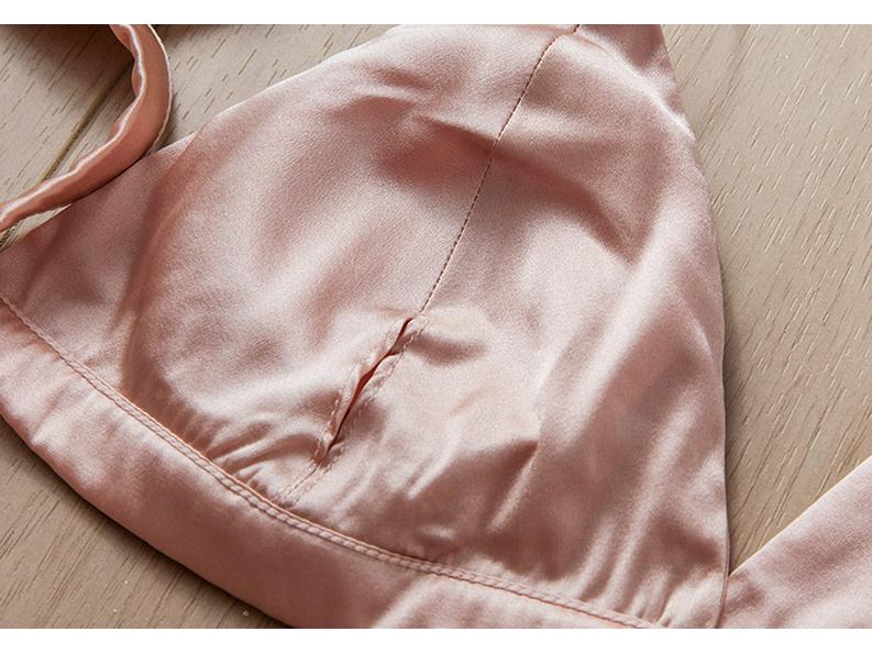 2025 Silk Wireless French Triangle Bra - Breathable, Comfortable Summer Underwear for Women, Japanese Style