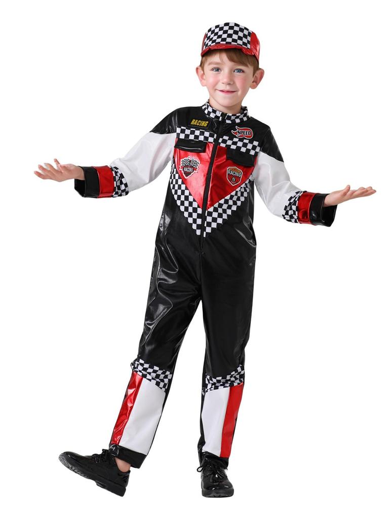 Children's Racer Halloween Costume - Boys' Sports Role-Play Outfit