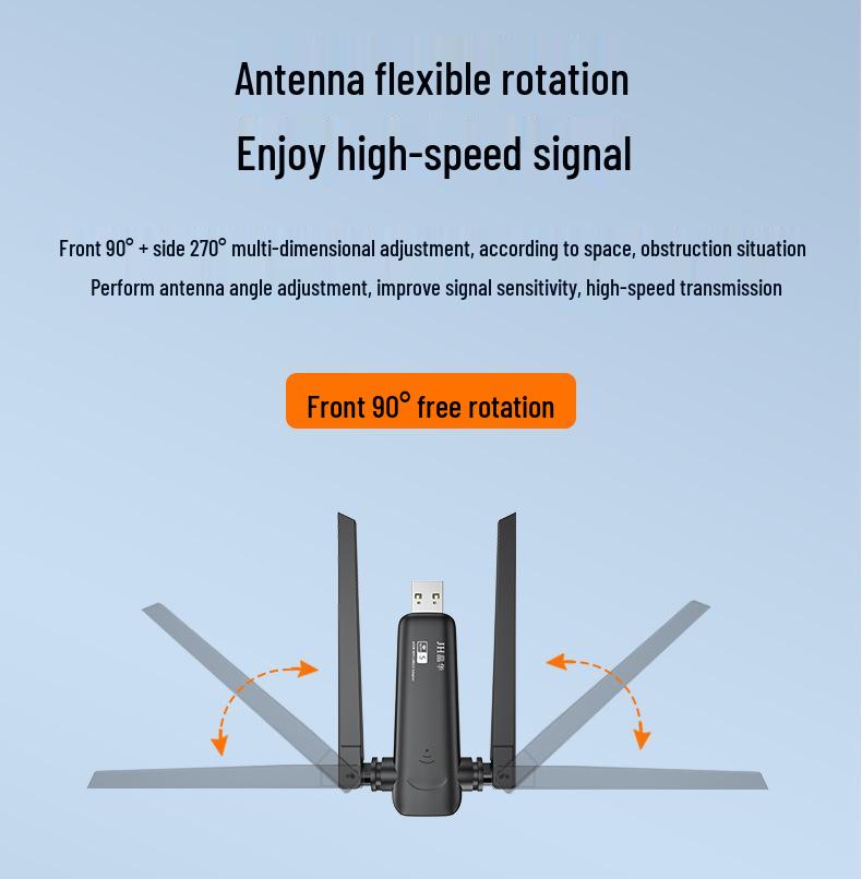 Jinghua 600M Dual-Band USB WiFi Receiver/Transmitter 2.4G/5G