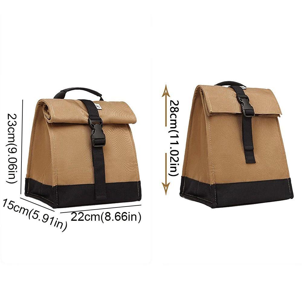 Adjustable Shoulder Strap Collapsible Cooler Lunch Bags Insulated Meal Container  Outdoor