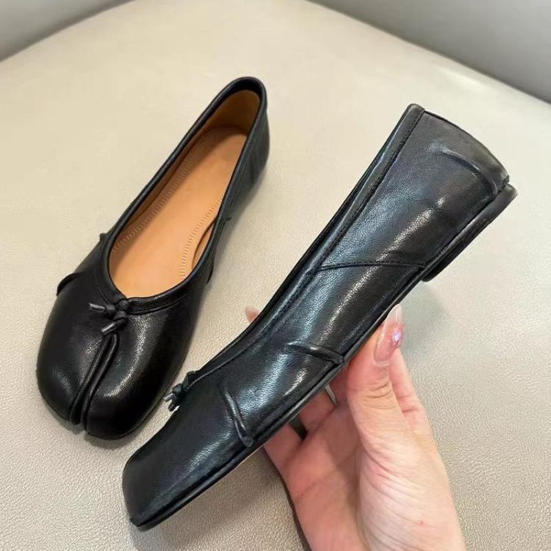Fashion Shoes Cswo01 Women's Split Toe Ballet Flat Shoes Soft Comfortable Walking Footwears Retro Slip-On Loafers Office No Slip Shoes Cm