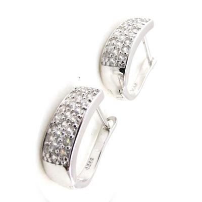 [J0184] - Silver Creoles 'Goddess' White