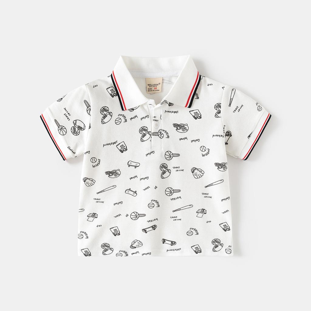 Children's Lapel Short-sleeved 2026 Children's Clothing Summer Boys' New Korean Version Half-sleeved Cotton Baby T-shirt Wholesale
