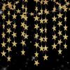 jijAcraft Glitter Gold Star Garland Decorations Hanging Garands Banner Backdrop, 2.7 Inch Star Party Decoration for Birthday Baby Shower Wedding Kids