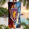 Aston Villa Football Beach Towel Soft Microfiber Summer Towel Quick Dry Absorbent Towel for Beach Swimming Pool Travel