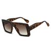  New Retro Oversized Square Sunglasses Women Fashion Leopard Gradient Shades UV400 Men Punk Sun Glasses