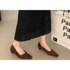 2026 Autumn Women Pointed Toe Boat Shoes Fashion Red Ladies Elegant Dress Pumps Shoes Thin Low Heel Outdoor Dress Work Shoes