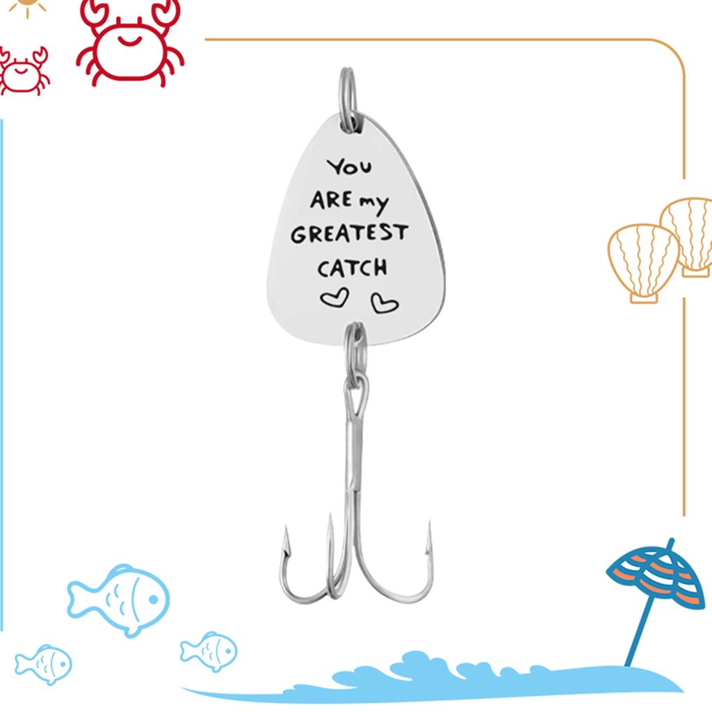 Customized Engraved Fishing Notice Board With Metal Fish Hooks