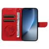 For Honor Magic8 5G Case Butterfly Pattern PU Leather Folio Flip Phone Cover -  Red