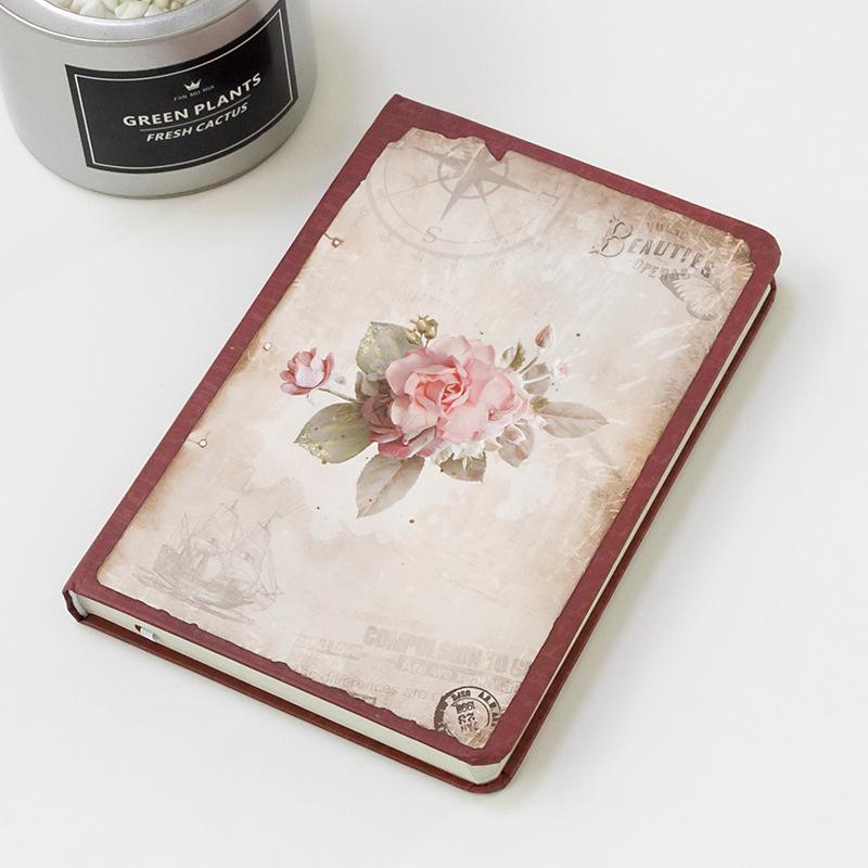 Retro Fashion Hardcover Color Inner Page Dream Falling Color Page Hard Notepad Diary Diary Notebook