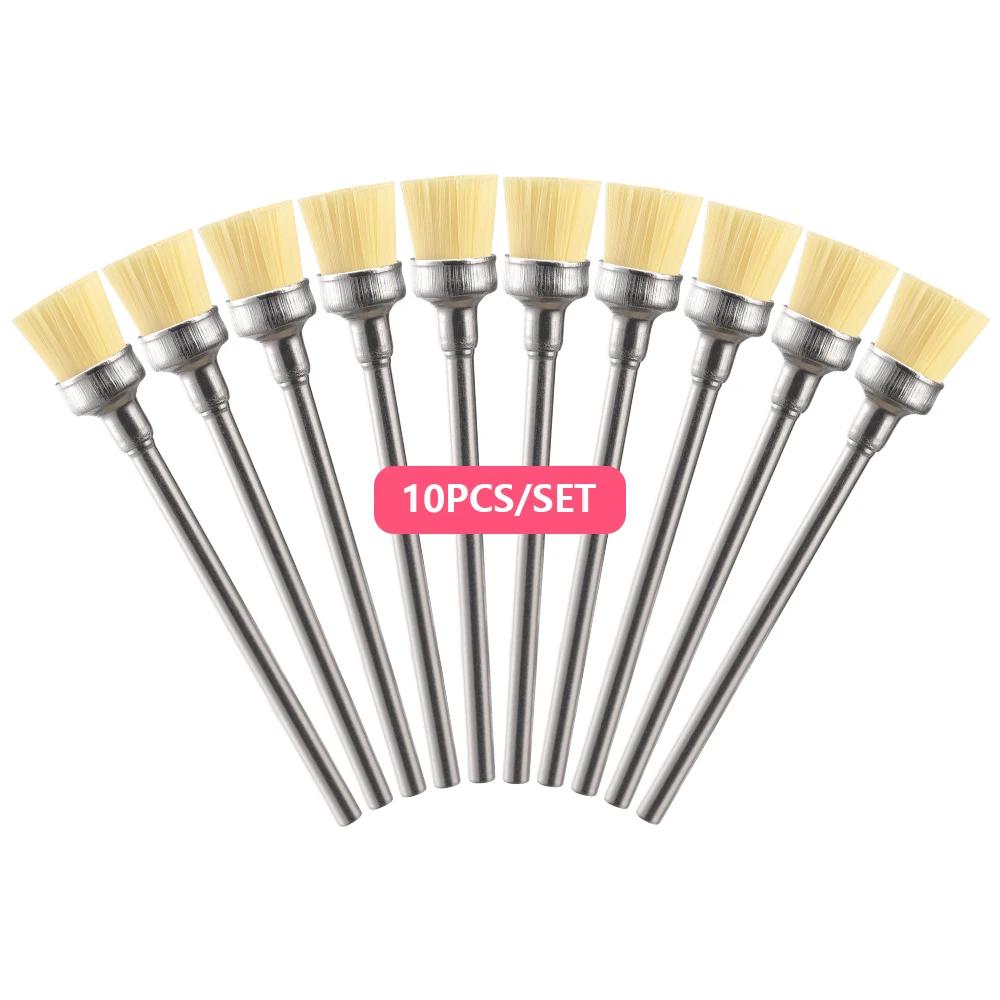 5/10PCS Nail Drill Bits Milling Cutter Cleaning Brushes for Clean Electric Nail Machine File Nail Art Manicure Pedicure Tools