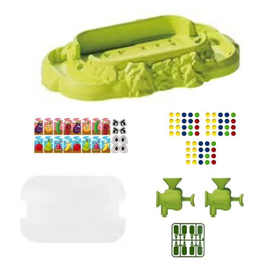 Kids Ball Shooter Toy with 60 Beads Focus Training Family Night 2 Players Interactive Vegetable Target Shoot Board Game Toddlers Boys Girls Gift