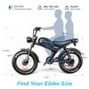 EMOKO C93 Retro Electric Bike 1000W Motor 20" Fat Tire City E-Bike 48V20Ah Battery Long Range Mountain Bike MTB Off Road Bicycle
