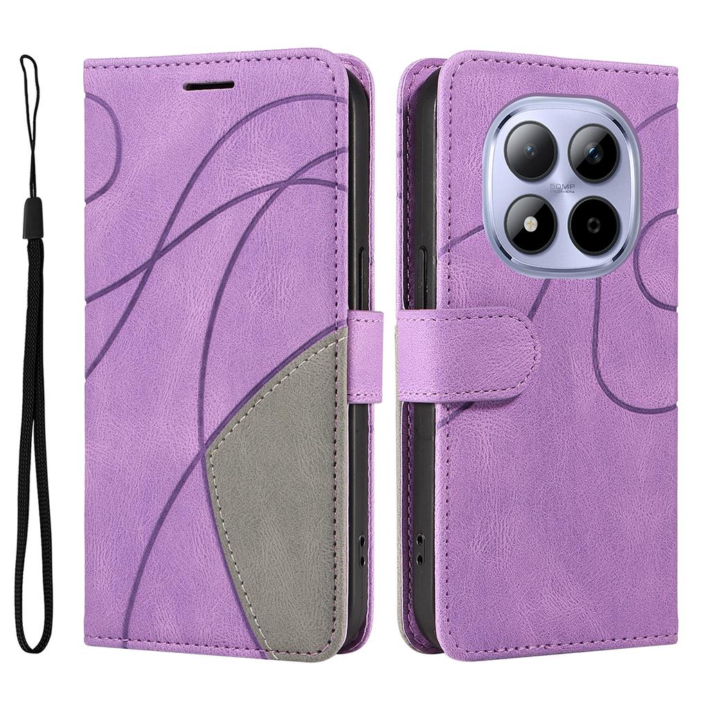 For Xiaomi Redmi Note 15 Pro 5G (Global) Leather Phone Case Stand Wallet with Bi-colour Splicing Design