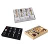 Plush Watch Display Trays Featuring 12 Grids For Organized Jewelry Presentation Luxury Flannel Jewelry Display Box