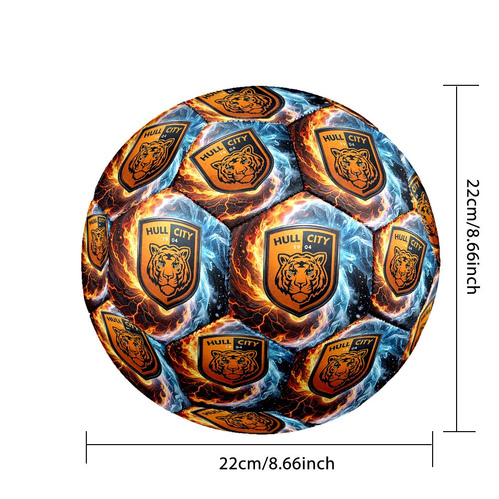 Hull City FootballPrinted Size 5 Soccer Bl, Anti Slip Adult Match Football Souvenir for Football Fans