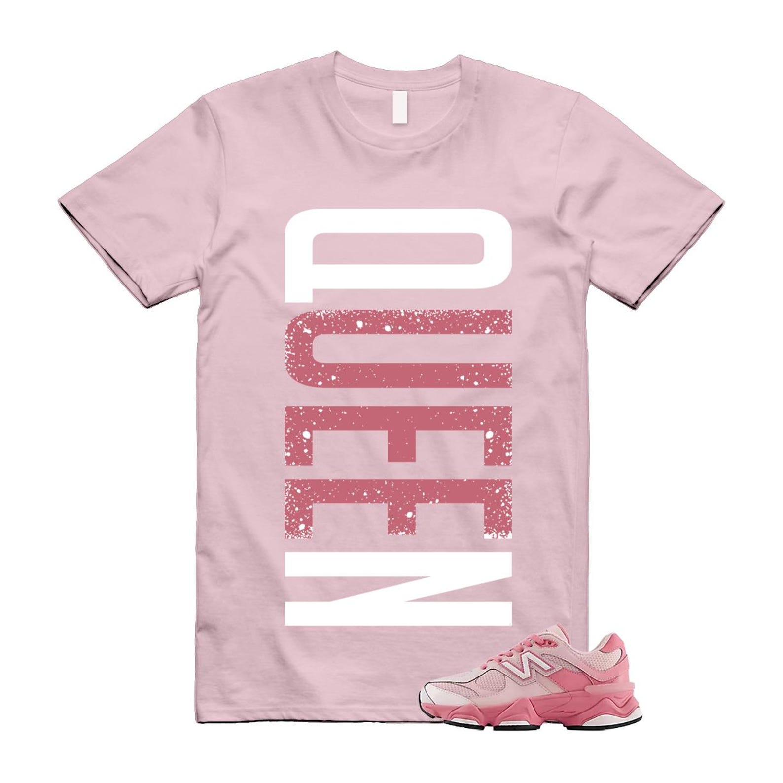 9060 Lace Pink Salt Eraser White T Shirt Match QUEEN VERT M
