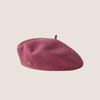 Beret Women's Fashion Retro Casual Wool Beret Artist Hat Wool Versatile Knitted Round Top Bud Hat Warm Hat