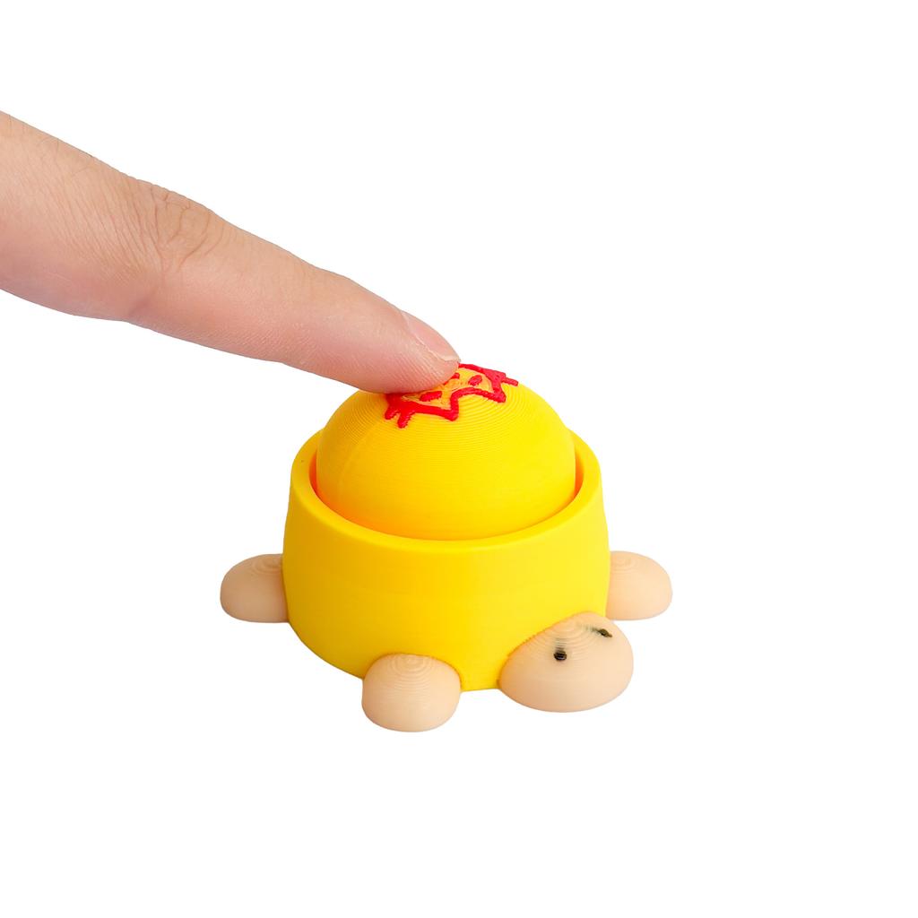 3D Printed Foods Clicker Key Chain Cartoon Tortoise Cat Paw Pendant Sensory Clicker Simulation Cake Love Heart Funny Fidget