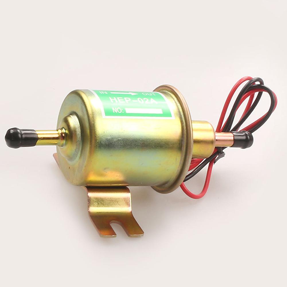 Electric Fuel Pump 12V Universal Low Pressure Built-in Check Valve Transfer Inline Fuel Pump For Carburetor