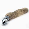 Big Fox Tail Butt Plug Large Stainless Steel Metal Anal Masturbation Devices Sex Product One Piece