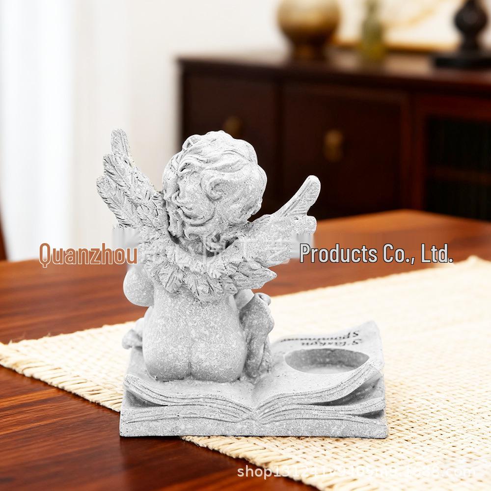 Angel Resin Candle Holder Ornament for Home Decor