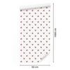Heart Wallpaper White, Coral, Red and Peach 50x1000