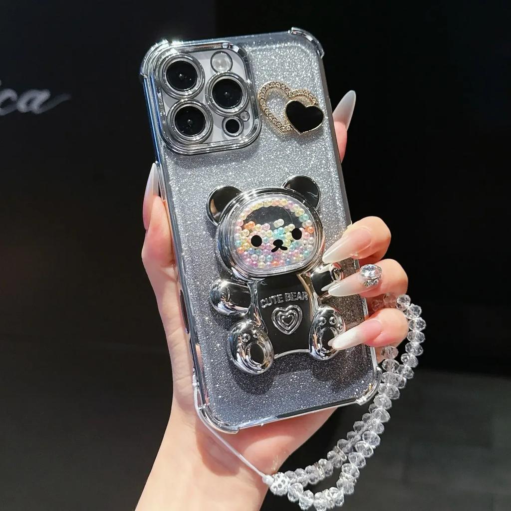 Lanyard Luxury Magnetic Plating Clear Case For XiaoMi 14T Pro Shockproof Silicone Cover