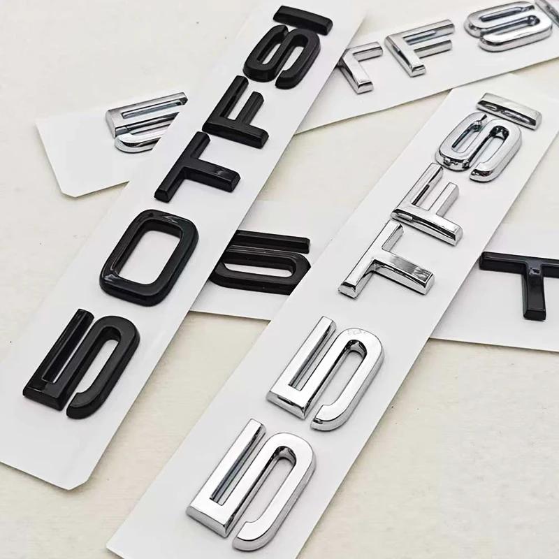3D ABS Car Lettes Logo 50 TFSI 55 TFSI Badge Rear Trunk Sticker Decals For Audi A7 A8 Q7 Q8 RS7 RS8 SQ7 SQ8 S7 S8 Accessories