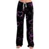 Women's Valentine's Day Heart,themed Casual Milk Silk Fleece Pants, Sleep Pants, Home Pants