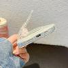 Ins Style Cute Cartoon IMD Stand Phone Case For iPhone 16 15 14 13 Pro Max Protective Back Cover
