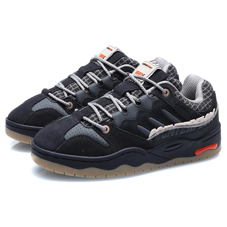 Li Ning Skateboard Shoes Men's Low top Ebony Black AGCQ323-1