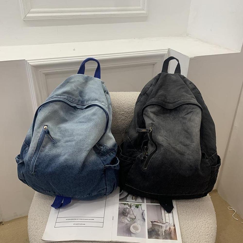 Rucsac Nou cu Model Stele din Denim Y2K Punk Student Ghiozdan Capacitate Mare Rucsac de Călătorie Studenți