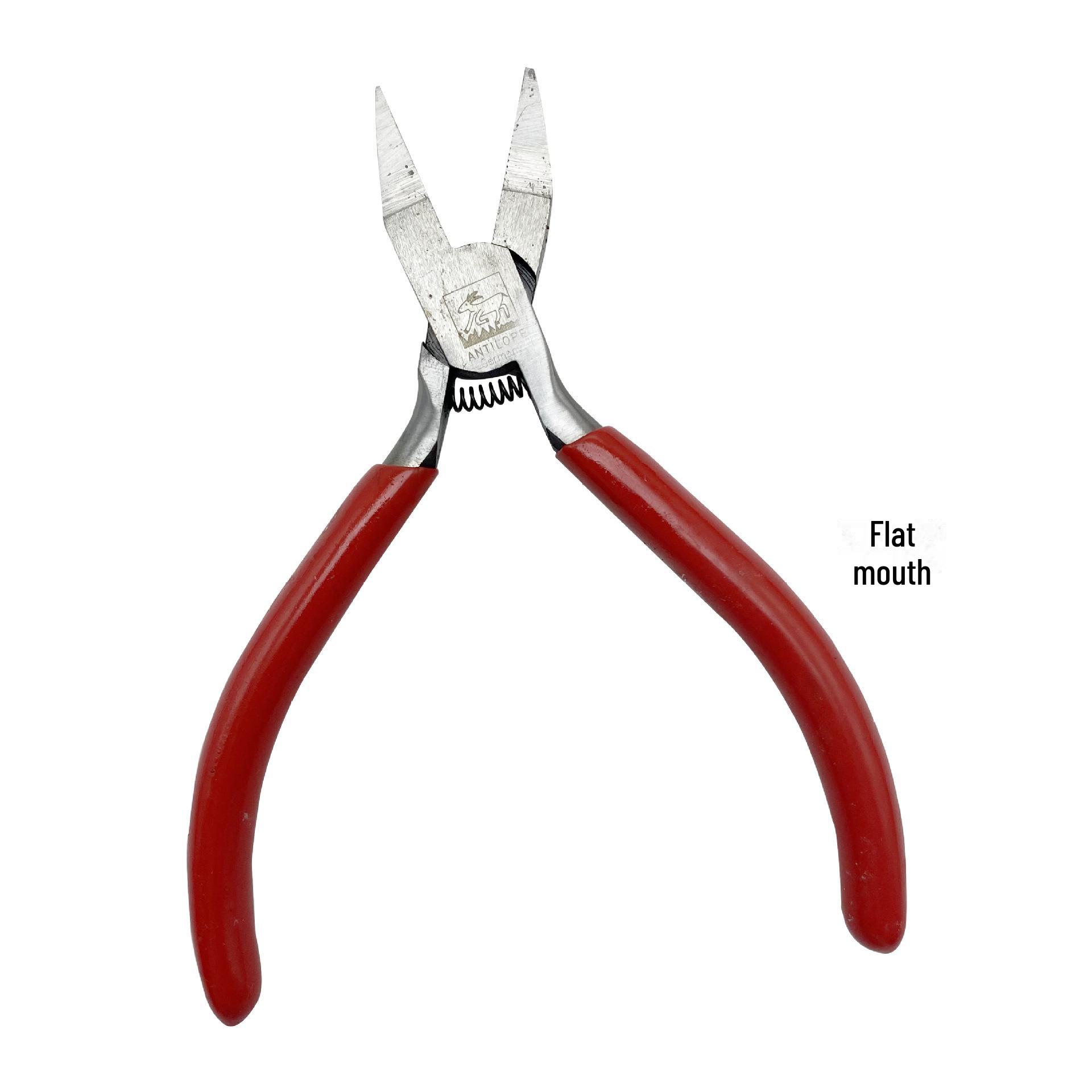

Плоскогубцы беззубчатые для изготовления ювелирных изделий — красная ручка, 130 мм, подходят для намотки золотой, серебряной и медной проволоки.