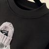 Damenmode Lockeres Bären-Sweatshirt Lässig Plus Fleece Dreidimensionale Dekoration Top