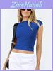 Summer Sexy Backless T Shirt With Breathable Nylon Fabric For Streetwear Style