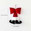 New Wine Red Wine Red Bowknot Velvet 3D Xmas Tree Ornament With Feet Hanging Christmas Supplies Merry Christmas
