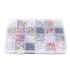24 Types Letter Beads Set Bracelet Making Colorful Alphabet Letter Beads with Elastic Cord for Jewer