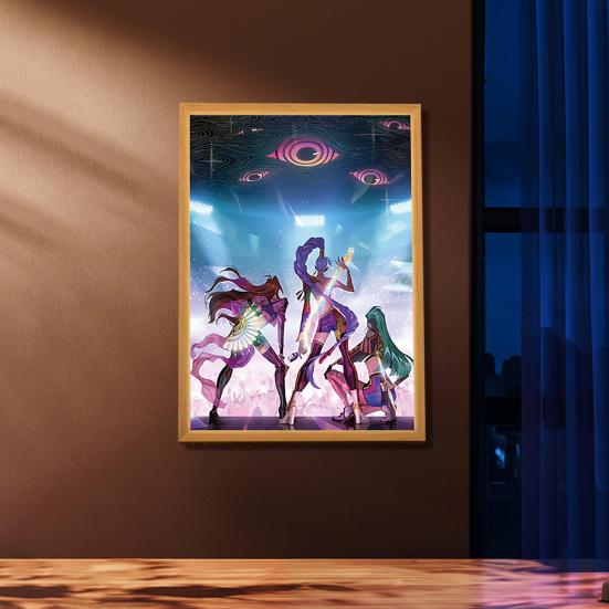 Malerei Lampe Wiederaufladbares LED Licht Leuchtende Wandkunst Licht Lebendige Farbe Kunst Beleuchtung Nachtlicht