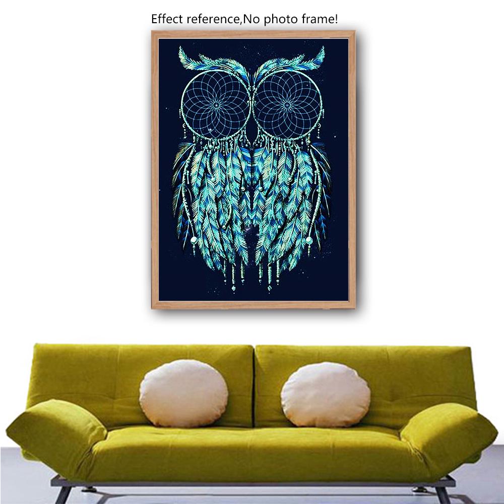 

HUACAN 3d Алмазная мозаика сова мультяшная картина Алмазная вышивка «сделай сам» алмазная живопись набор для вышивки крестом 20*30 cm