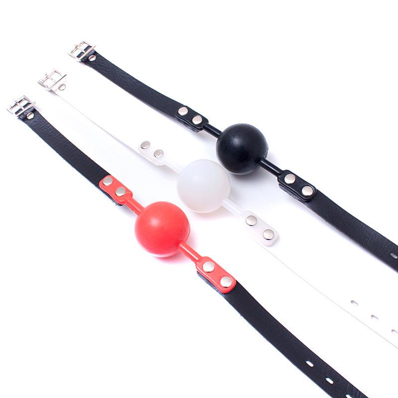 Großer Schwarzer Silikon-Knebel Mundstöpsel - Sexspielzeug für Erwachsene für Männer und Frauen