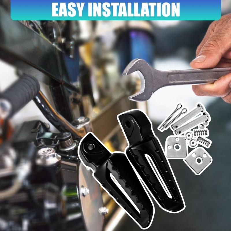 Aluminum Foot Pedal Pegs Motorbike Accessories Easy Installation Replacement Motorcycle Rear Footrest Foldable Pedal
