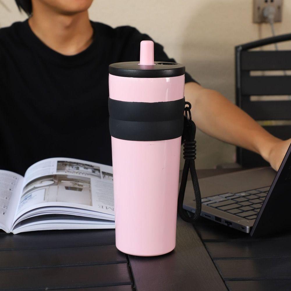 Large Capacity Insulated Water Bottle 710ml Stainless Steel Vacuum Flask Ice Bar Mug  Porridge Soup